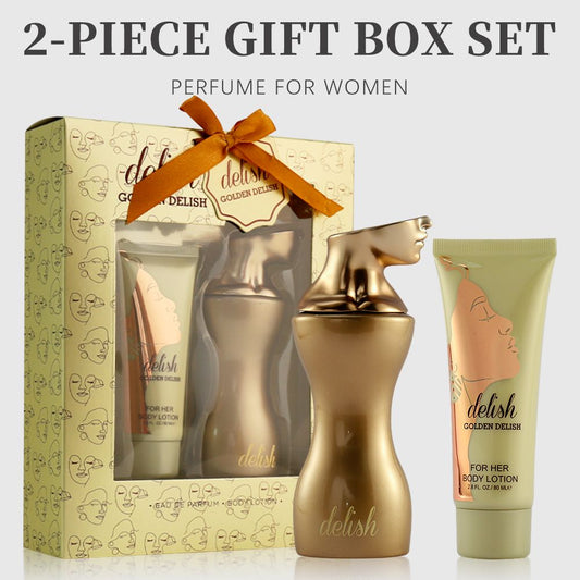 Women's Eau de Parfum & Body Lotion Gift Set — Floral Fruity Gourmand Fragrance 2-Piece